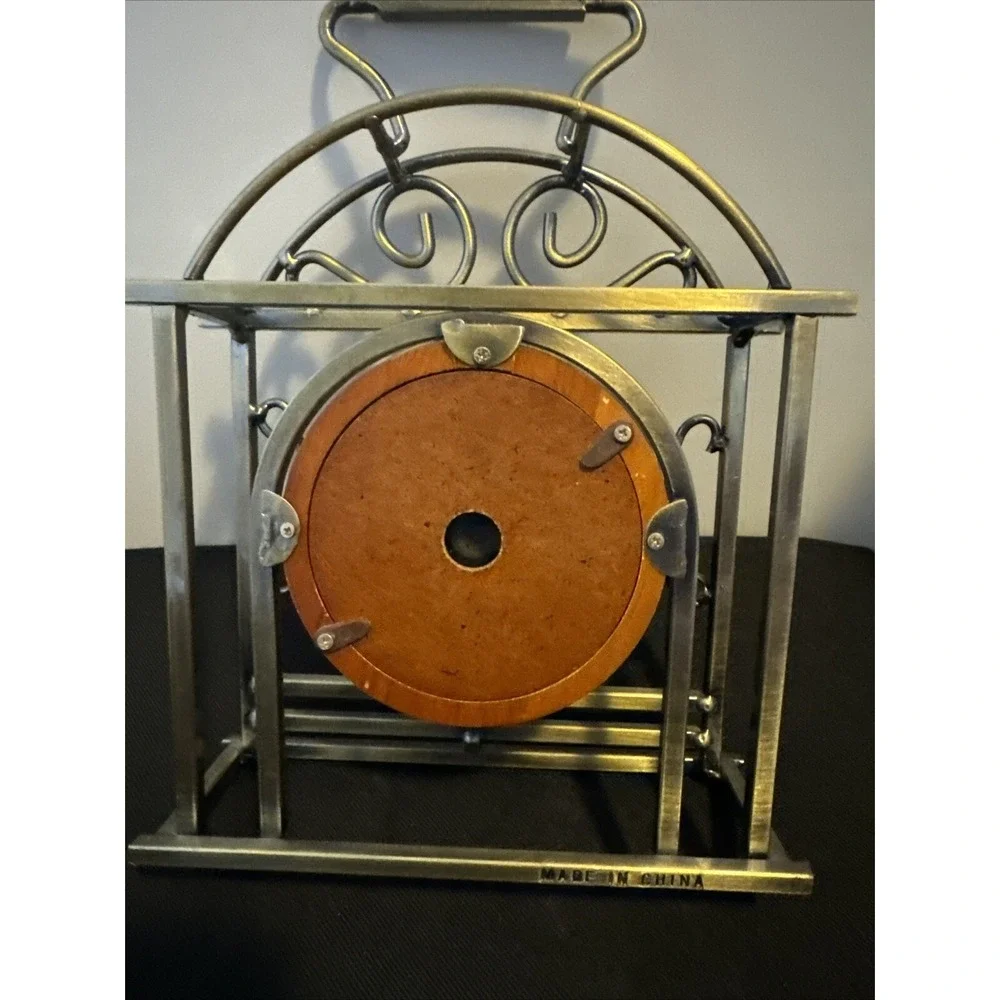 Timex Metal/Wood Desk Or Mantle Analog Clock Timepiece